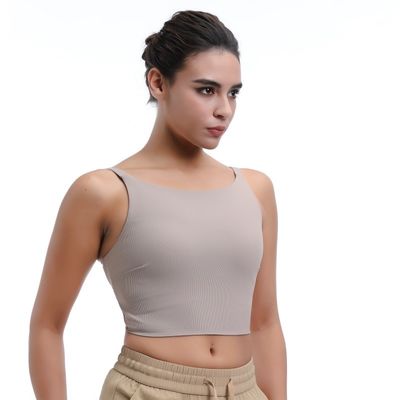 Breathable Ladies' Seamless Sports Bra Open Back For Sensitive Skin