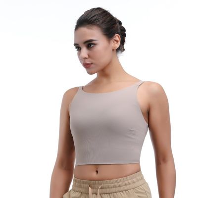 Breathable Ladies' Seamless Sports Bra Open Back For Sensitive Skin