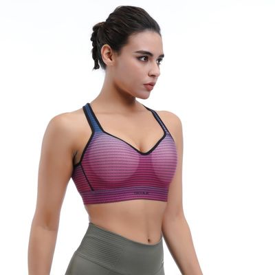 Yoga Sports Bra Seamless Racerback &amp; Keyhole In The Back For Airflow