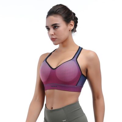 Yoga Sports Bra Seamless Racerback &amp; Keyhole In The Back For Airflow