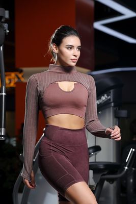 Best Seller Ladies' Jacquard Crop Top - Perfect for Gym to Street