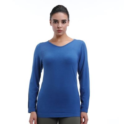 Ladies' Workout Long Sleeve Shirt Loose Fit Fleece Lining Windproof For Outdoor Activities