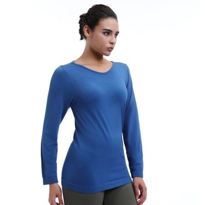 Ladies' Workout Long Sleeve Shirt Loose Fit Fleece Lining Windproof For Outdoor Activities