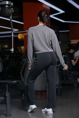 Ladies' High Rise Flare Pants With Pockets Squat Proof Phone Friendly Design