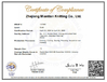 China Haining Intex Imp. &amp; Exp. Co., Ltd. certification